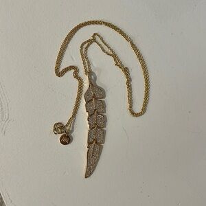 Melinda Maria feather pendant necklace